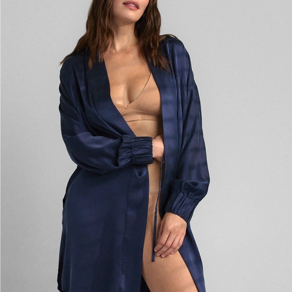 Lunya Midnight Blue Women's Robe - Picture 1 of 2